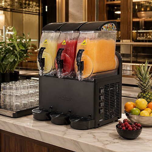 Hosk Ice Slush Granita with Snow Ice, Illuminated Lid, 3x12 L, Black - 6