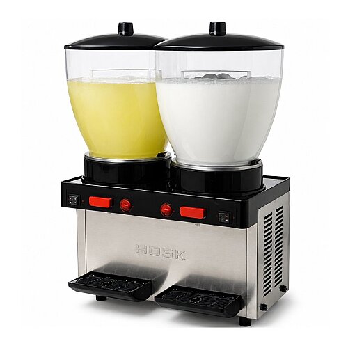 Hosk Специальный автомат для айрана и лимонада, 2х20 л, Inox - Hosk