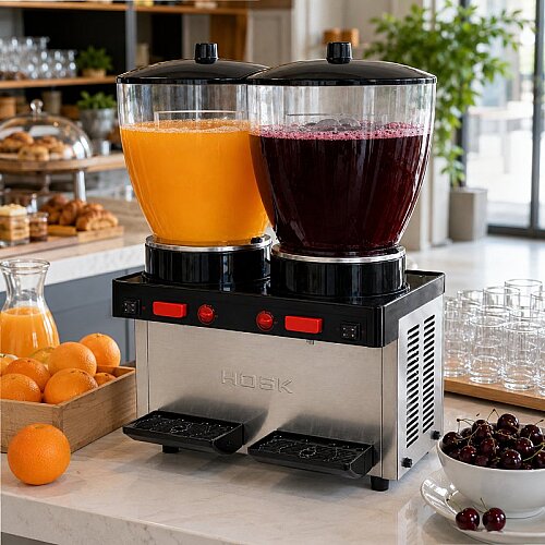Hosk Специальный автомат для айрана и лимонада, 2х20 л, Inox - Hosk (1)