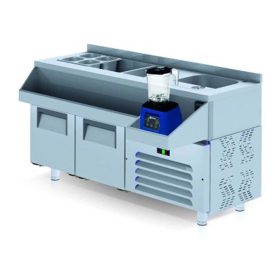 Iceinox CCY.140.CR Kokteyl Hazırlık Buzdolabı, 120x60x85 cm - 1