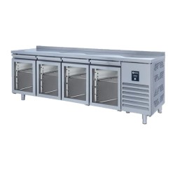 Iceinox CTS.650.CR.UG ثلاجة الوجبات الخفيفة من النوع المنضدية، 4 أبواب زجاجية - Iceinox