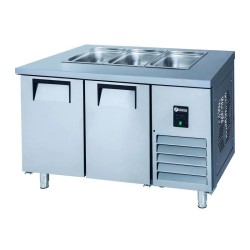 Iceinox STS.330.CR ثلاجة ببابين من نوع الخدمة، 150 × 70 × 85 سم - Iceinox