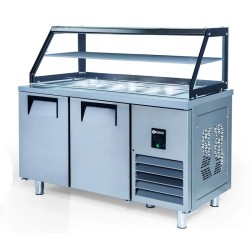 Iceinox STS.G.330 Холодильник для обслуживания со стеклом, 2 двери - Iceinox