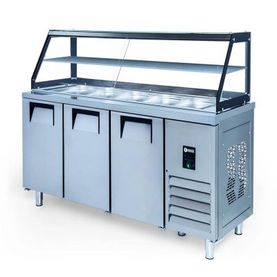 Iceinox STS.G.515 ثلاجة خدمة زجاجية، 3 أبواب - Iceinox