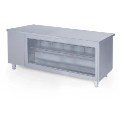 Iceinox STS.K.330 Bench Type Glass Refrigerator, 150x70x85 cm - Iceinox