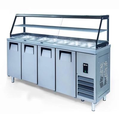 Iceinox STS.G.650 Camlı Servis Buzdolabı, 4 Kapılı - 1