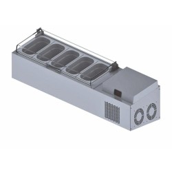 Iceinox VTP.178.PL Set Top Saladbar with Plexi Cover, 178x34x30 cm - Iceinox