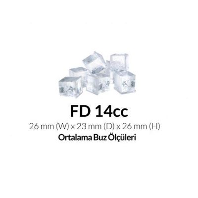 Icetech FD-70 Hazneli Kare Buz Makinesi, 76 kg/gün Kapasiteli - 2