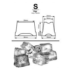 Icetech Küp Buz Makinesi, 15 kg Hazneli, 33 kg/gün - Thumbnail