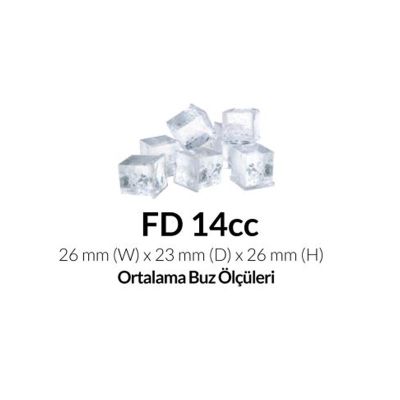Icetech FD-415 Haznesiz Küp Buz Makinesi, 403 kg/gün Kapasiteli - 2