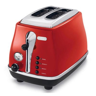 Delonghi CTO 2003.R Icona Ekmek Kızartma Makinesi, Kırmızı - 1
