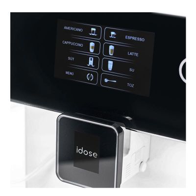 idose Soho Dual Boiler Fully Automatic Espresso Coffee Machine with Steel Grinder and Mains Connection, White - idose