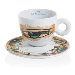 illy Art Collection 2018 Max Petrone Cappuccino 6-Piece Cup Set, 170 cc - 6