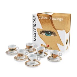 illy Art Collection 2018 Max Petrone Cappuccino 6’lı Fincan Takımı, 170 cc - illy
