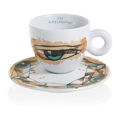illy Art Collection 2018 Max Petrone Cappuccino 6’lı Fincan Takımı, 170 cc - 6