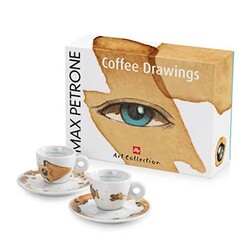 illy Art Collection 2018 Max Petrone Espresso 2-Piece Cup Set, 60 cc - 1
