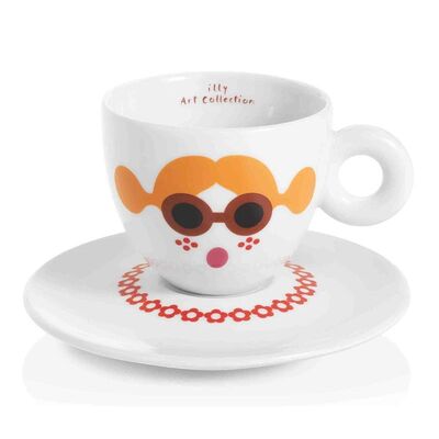 illy Art Collection 2019 Olimpia Zagnoli Cappuccino 6-Piece Cup Set, 170 cc - illy