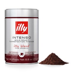 illy Ground Coffee Powder, Dark Roasted, 250 gr - illy