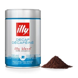 illy مسحوق قهوة مطحونة، منزوعة الكافيين، منزوعة الكافيين، 250 غرام - illy