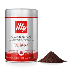 illy بودرة قهوة مطحونة، محمصة متوسطة التحميص، 250 غرام - illy