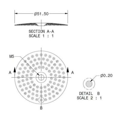 IMS CI200NT Nanotech Shower Screen Shower Screen, Lelit Cimbali Compatible - IMS