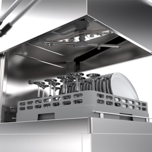 İnoksan INO-BYM102T Посудомоечная машина гильотинного типа с цифровым дисплеем, производительность 1080 тарелок/час, слив и насос для ополаскивателя - 5