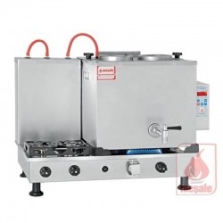 Meşale Inox Çay Kazanı, Dijital, Full Elektrikli, 2 Demlikli - Meşale