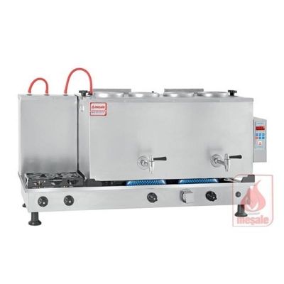 Meşale Inox Çay Kazanı, Dijital, Full Elektrikli, 4 Demlikli - 1