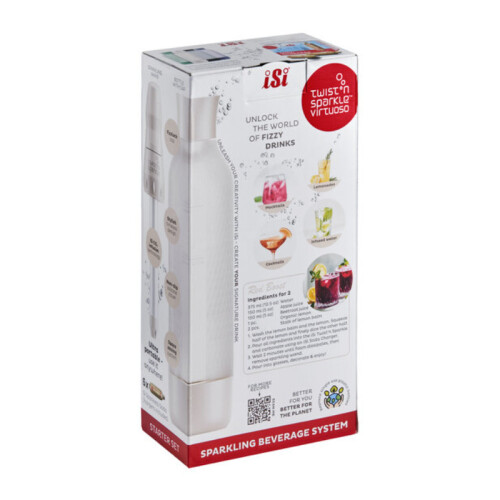 iSi Twist'N Sparkle Virtuoso Soda ve Gazlı İçecek Hazırlama Sistemi, Fildişi - 10