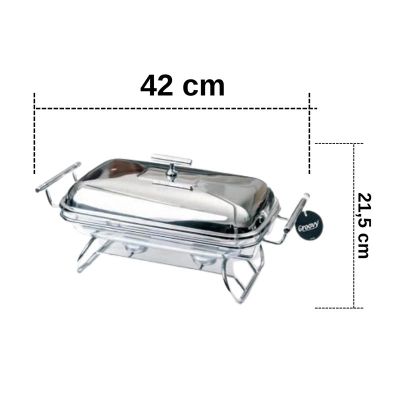 Biradlı GRV-0902 Dikdörtgen Isıtıcılı Yemek Servis Ünitesi, 2.2 L - 2