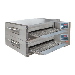 İzmak Turbo-800/2 двухдековая конвейерная печь для пиццы, газ - İzmak