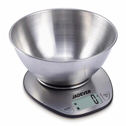 Jadever Türkter 42 Mutfak Tartısı, Paslanmaz Kase, 5 kg - Jadever