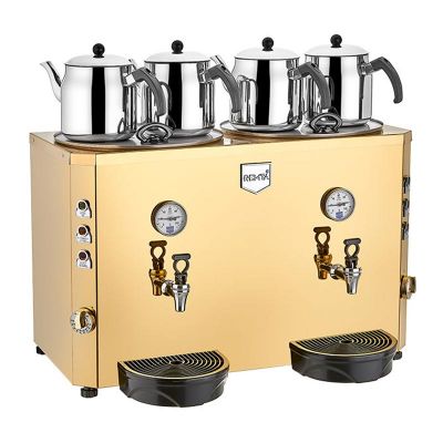 Remta DE13S Jumbo Şamandıralı Çay Makinesi, 4 Demlikli, 46 L, Elektrikli - Remta