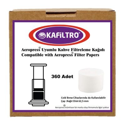 Kafiltro Aeropress Uyumlu Kahve Filtresi, 360 Adet - 1