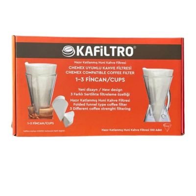 Kafiltro Chemex Filter Paper, 1-3 Cup, 100 Pieces - Kafiltro