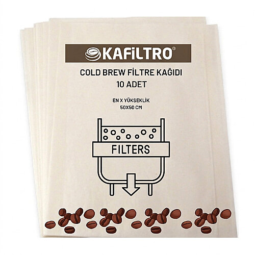 Kafiltro Cold Brew Filtre Kahve Kağıdı, 50x50 cm, 10 Adet - Kafiltro (1)