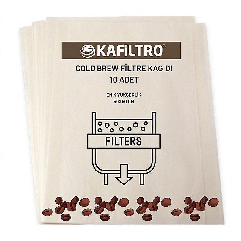 Kafiltro Cold Brew Filtre Kahve Kağıdı, 50x50 cm, 10 Adet - Kafiltro