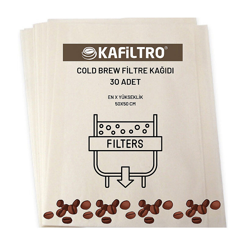 Kafiltro Cold Brew Filtre Kahve Kağıdı, 50x50 cm, 30 Adet - Kafiltro