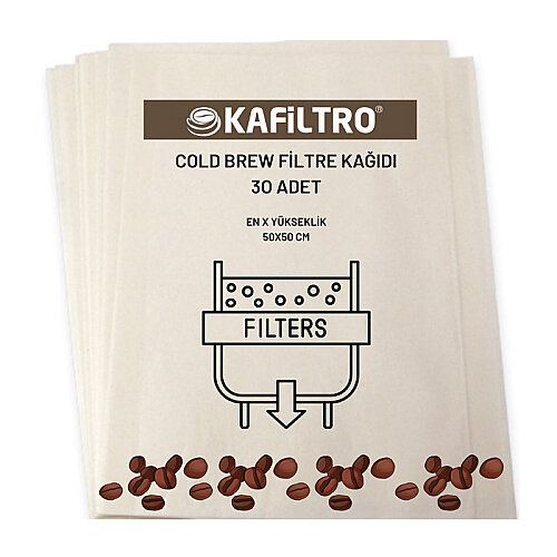 Kafiltro Cold Brew Filtre Kahve Kağıdı, 50x50 cm, 30 Adet 
