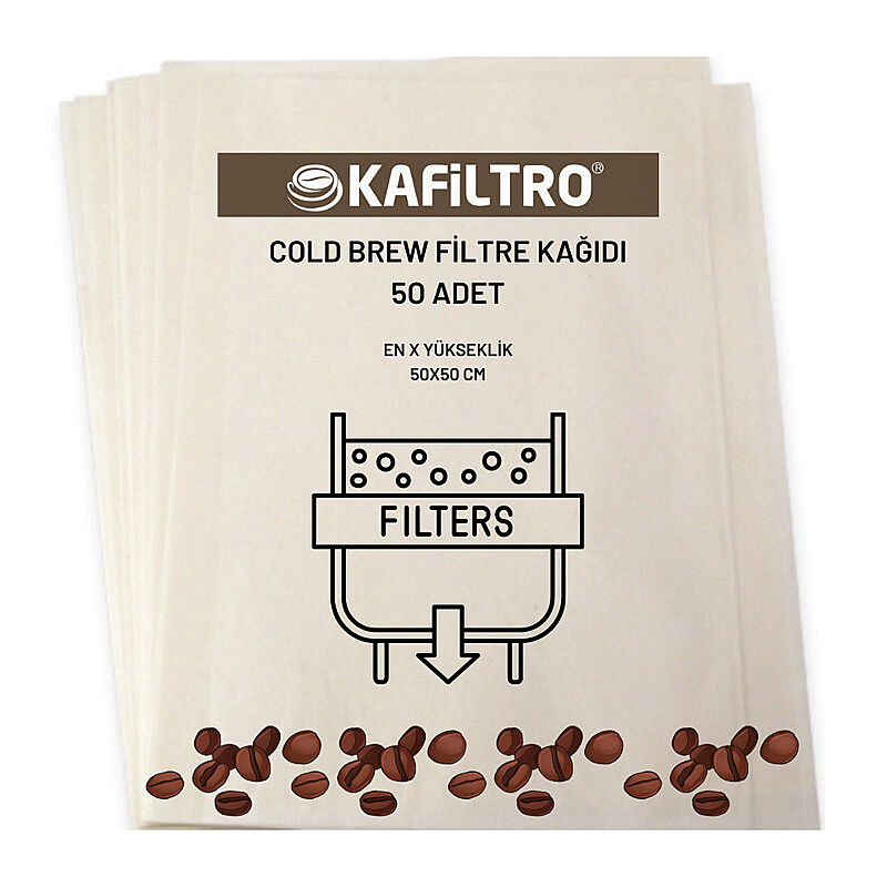Kafiltro Cold Brew Filtre Kahve Kağıdı, 50x50 cm, 50 Adet - Kafiltro