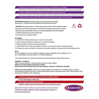 Kafiltro Kahve Makinesi Kireç Çözücü, 25 gr, 5 Adet - Kafiltro