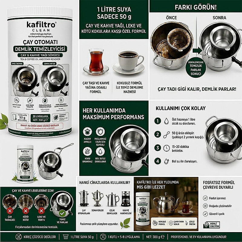 Kafiltro KF-DML-300 Demlik Temizleyicisi, 300 ml - Kafiltro