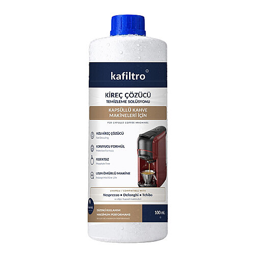 Kafiltro KF-KAP-100 Kapsül Kahve Makinesi İçin Kireç Çözücü, 100 ml - Kafiltro