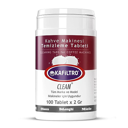Kafiltro KF-TAB-100X2 Kahve Makinesi Temizleme Tableti, 2 gr, 100 Adet - Kafiltro