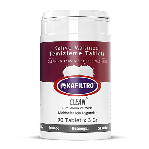 Kafiltro KF-TAB-90X3 Kahve Makinesi Temizleme Tableti, 3 gr, 90 Adet - Kafiltro