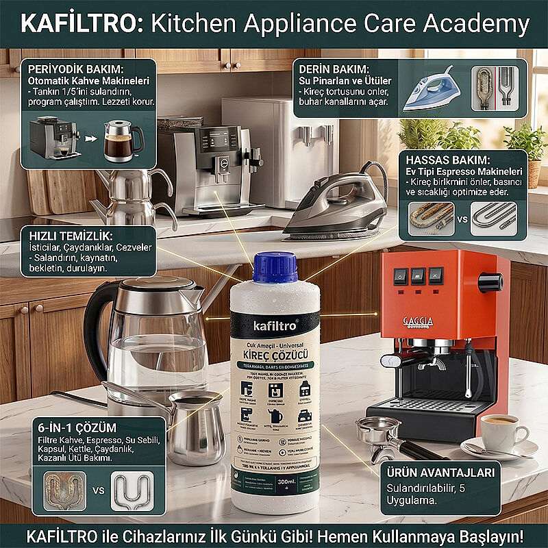 Kafiltro KF-UNI-300 Çok Amaçlı Universal Kireç Çözücü, 300 ml - Kafiltro