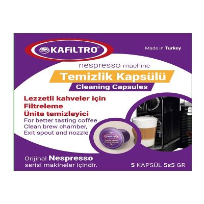 Kafiltro Nespresso Compatible Capsule Coffee Machine Cleaning Detergent, 5 g, 5 Pieces - Kafiltro