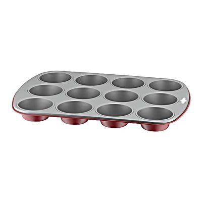 Kaiser Classic Plus Mini Muffin Kalıbı, 12 Hazneli, 29x18 cm, Kırmızı - 1
