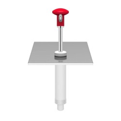 Kalando KD-002 Basmalı Paslanmaz Çelik Sos Pompa Ünitesi, GN 1/3, Kırmızı - 2