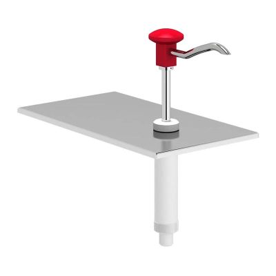 Kalando KD-002 Basmalı Paslanmaz Çelik Sos Pompa Ünitesi, GN 1/3, Kırmızı - 1